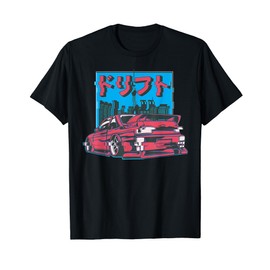 Japanese Car Drifting City Tokyo Racing Anime Manga T-Shirt