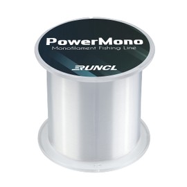 RUNCL PowerMono - Línea de pesca monofilamento – Máxima fuerza, amortiguador, suspensión en agua, apto para nudos, línea de pesca overol (transparente, 12 libras (5.4 kgs), 1000 yardas)