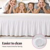 RIMELA White Bed Skirt Queen 15 Inch Drop Elastic Wrap