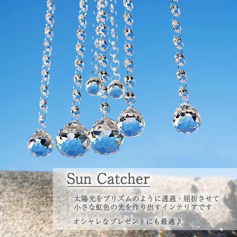 SALUDABLE Suncatcher Crystal Ball Prism Suncatcher Parts (40 mm Set