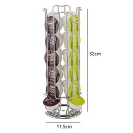 siawadeky Capsule Holder, 24 Capsule Holder, Stylish, For Nescafe Dolce Gusto, Capsule Stand, Rotary, Coffee Pod Holder, Space Saving, Vertical Type, Capsule Storage, For Restaurants, Cafes, Home,