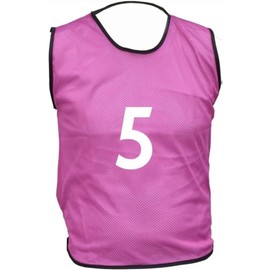 10 MESH BIBS FOOTBALL TRAINING SPORTS BIBS PRINTED NUMBER (1-10 OR number of your choice) Front & Back (Purple, Small Boys (U 8's))