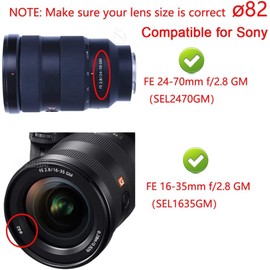 MOSTOS ; Brings Superior® - 82mm Lens Cap Cover Compatible with Sony FE 24-70mm f/2.8 GM Lens, Compatible with Sony FE 16-35mm f/2.8 GM Lens (Ø82 mm)