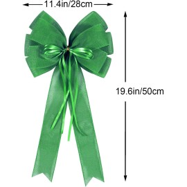 Hongsome 2 PCS Green St Patricks Day Wreath Bow Decor,St Tree