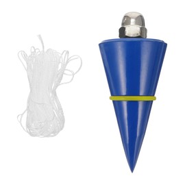 Veemoon Builder Plumb Bob and Line Set, Vertical Plumb Bob Hanging Steel Building Tool - 300g with 12M Line - Use for Wallpaper Building Measuring Random Color