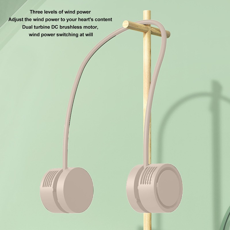Portable Neck Fan Multifunctional 3 Levels Adjustable 360 Degree Silent