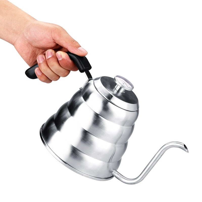 Cafetera con Termómetro de Acero Inoxidable 304 Vierte Sobre Café