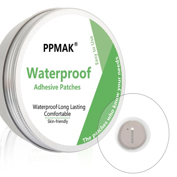 PPMAK-G7 Parches adhesivos - 40 fundas impermeables para sensor G7 - Cinta transparente CGM de larga duración hasta 14 días (40 piezas)