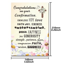 TI-EDC Confirmation Card for Teens Teenage Boys Girls Catholic Gifts Greetings Religious Confirmation Card, Catholic, Christian Easter Basket Stuffer