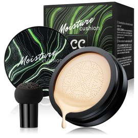 Mushroom Head Air Cushion CC Cream - BB Cream Foundation Makeup Concealer Moisturizing Oil Control, Long-Lasting & Waterproof, Easy Makeup Even Skin Tone (Ivory, 3.21 Ounce (Pack of 1))