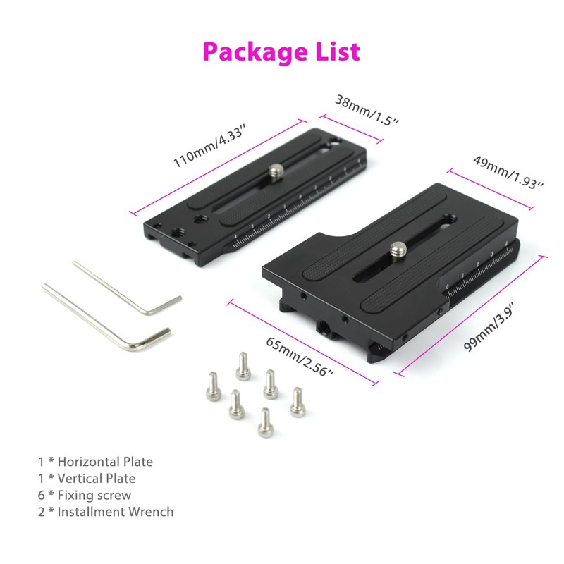 Akeipho - Placa de liberación rápida para DJI Ronin RSC2