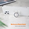 [2 Pack] Transparent Diamond Setting Cell Phone Ring Holder Stand,360