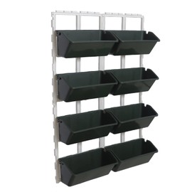 Headery 8 Pockets Vertical Wall-Mounted Hanging Planters, Tower Raised Beds Hanging Plant Flower Holders, Plant Container Accessories for Garden, Lawn, Office, Shop, Florist, Porch, Balcony