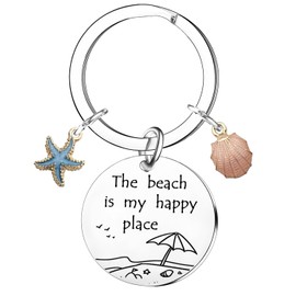 Nfyxcaz Beach Lovers Gifts Summer Vacation Gift Beach Keyring Gift For Beach Lover Travel Gift Travel Keyring For Friend