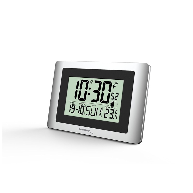 technoline WS8028 Digital Radio Controlled Wall Clock Small 22 x