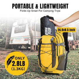 BIG RED Ultralight Aluminum Folding Table: Portable Lightweight Table with Carrying Bag for Camping, Outdoor Cooking, Picnics, Travel and Beach