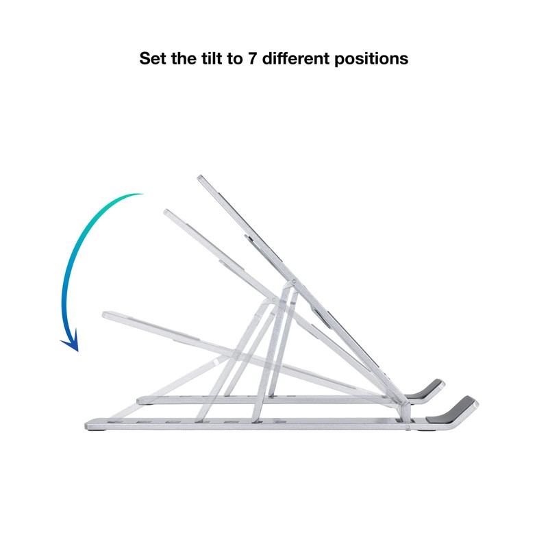 TooQ TQLRS0035-AL - Aluminium Alloy Folding Stand for Laptops, Tablets,