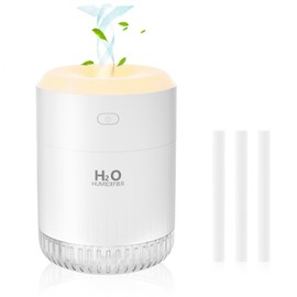 BAMCOO Portable Mini Humidifier, Auto Shut-Off, 2 Mist Modes, Quite, Small Humidifiers for Bedroom Travel Office Desk Plants(White)
