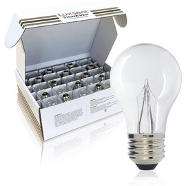Luxsent Hollywood Vanity Mirror/Marquee A17 LED Decorative Bulb, Warm White 2700K, Outdoor Waterproof Shatterproof, 1 W Low Wattage (10W Equivalent), E26 Medium Base, 25 Pack