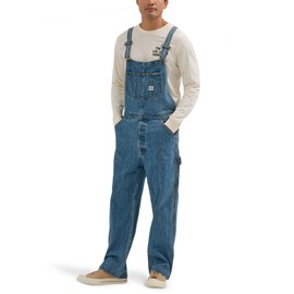 Lee Men's Workwear Bib Overall, Mid Wash, Large