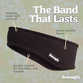 Winter Fleece Ear Warmers Muffs Headband for Men and Women - Unisex earmuffs - Gear for Cold Weather – Perfect Head Bands for Ski, Cycling, and Running (Single, Black)