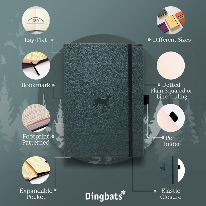 Dingbats* - Wildlife Plain Extra Large A4 Notebook - PU