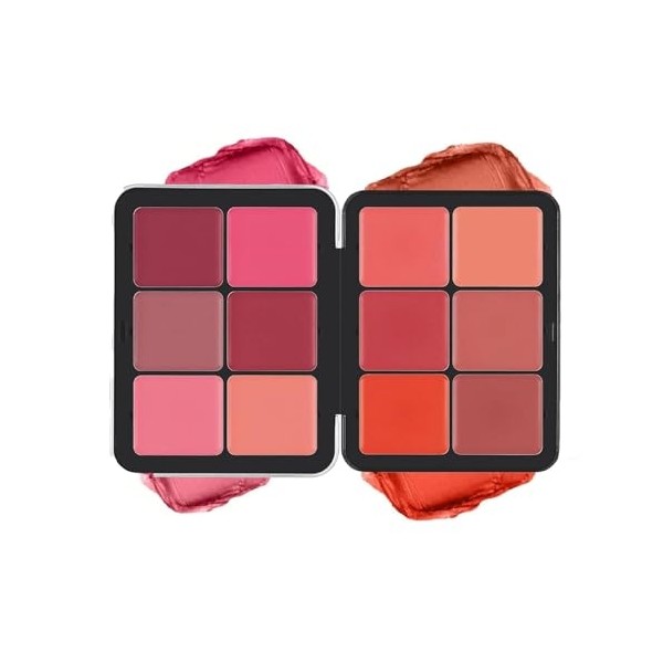12-Color Concealer & Blush Cream Palette, 2-In-1 Cream Blush Palette,