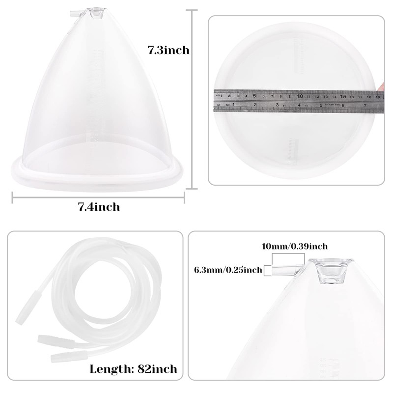 1500ML Vacuum Therapy Machine Cups, Extra-Large Vacuum Cupping Machine Cups