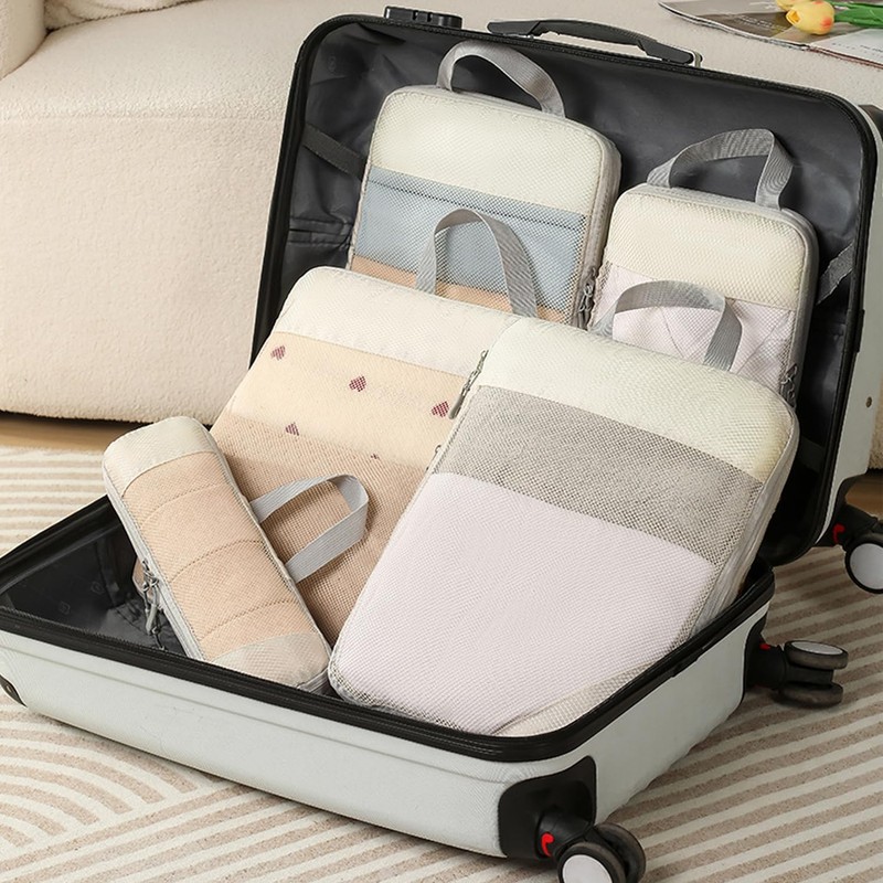 8pcs Packing Cubes, Areaphmet Compression Packing CUbes for Travel Accessories