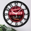 25cm Artistic Iron Round Wall Clock for Modern Living Roomsheet