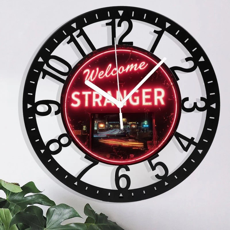 25cm Artistic Iron Round Wall Clock for Modern Living Roomsheet