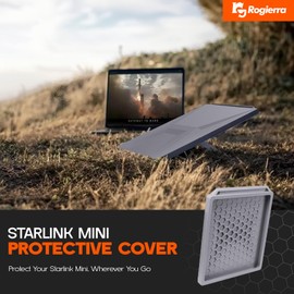 for Starlink Mini Protective Cover,Starlink Mini Silicone Protective Cover with Adhesive Stickers, Anti-Bump & Anti-Drop for Starlink Mini Satellite Dish (Gray)