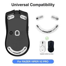 MOSHOU Mouse Feet Skates Fit with Razer Viper V2 pro Wireless Gaming Mouse, High Profomance Polished Flawless Glass Mouse Feet, Super Smooth and Durable Gaming Master's Choice
