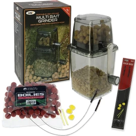 NGT Fishing Bait Set Boilie Grinder Crusher Boilies & Barbless Hair Rigs Carp Tackle