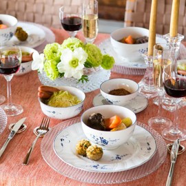 Villeroy und Boch Vieux Luxembourg Brotteller, 16 cm, Premium Porzellan, Weiß/Blau