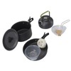 Camping Cookware Portable Nonstick Pot and Pan Set with Kettle