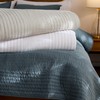 palassio Striped White 100% Cotton Quilt King Size Bedding Sets,