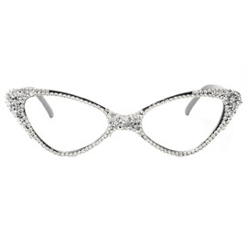 bullabulling Cat Eye Rhinestone Reading Glasses for Women Sparkling Crystal Eyewear Frames Trendy bling Diamond Reader (black, 2.0, x)