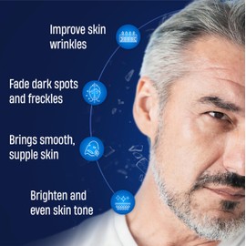 Abera Men Retinol Serum, Reduces Dark Spots, Melasma, Wrinkle & Eye Bag, Hydrating and Smoothing Formula for Men with Niacinamide 5% & Retinyl, Anti-Aging Effect (Set 2 + Gift)