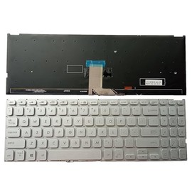 Siakoocty Laptop Replacement US Layout with Backlight Keyboard for Asus Vivobook S533 S533E S533EA S533F S533FA E510M X521 X521J X521F X521FA X521EA X521IA X521EQ S5600 S5600IA S5600EA S5600FA Silver