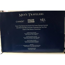 English Leather Men's Travellers Set Canoe, English Leather, Navy colognes 0.5 fl oz /15 ml each