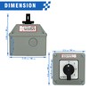 KEYMOO 25A Rotary Changeover Switch with Exterior Box, 4 Position