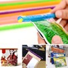 LATRAT 32pcs Bag Sealing Clips Plastic Sealer Stick, Freshly Durable