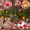 Christmas Poinsettia Tableware Set, 9.2" Paper Dinner Plates, 7" Paper