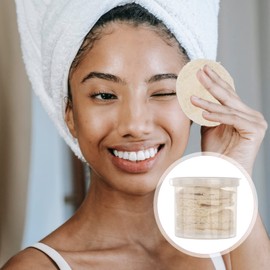 FOMIYES 2sets Loofah Exfoliating Pads for Makeup Removal Reusable Facial and Skin Care Wash Sponges for Daily Cleansing and Travel Use Gentle Skin and 11pcs*2