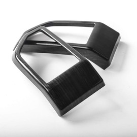 Voodonala Black Grain Side Dashboard Panel Outlet Vent Covers Trim for Ford F150 2015 2016 2017