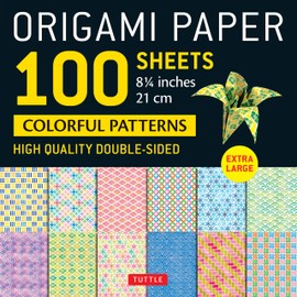 Origami Paper 100 sheets Colorful Patterns 8 1/4" (21 cm): Extra Large Double-Sided Origami Sheets Printed with 12 Different Color Combinations (Instructions for 5 Projects Included)