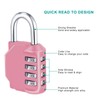 ZHEGE Combination Lock, 4 Digit Combination Padlock Outdoor, School Lock,