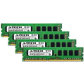 A-Tech 32GB Kit (4x8GB) RAM for IBM System x x3250 M4 | DDR3 1600MHz PC3-12800 ECC UDIMM 2Rx8 1.5V ECC Unbuffered Server Memory Upgrade