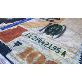 Currency Area Rug New 100 Dollar Bill Design Doormat Non-Slip Doormat for Living Room Bedroom Kitchen Indoor Outdoor Carpets (New 100 Dollar, 18''x43'')